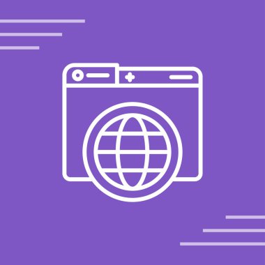 Dünya simgesinin vektör illüstrasyonu 