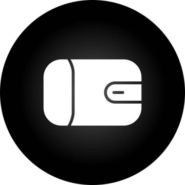 Cüzdan. Web simgesi vektör illüstrasyonu