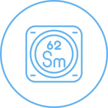 Kimyasal Element Web simgesi vektör çizimi