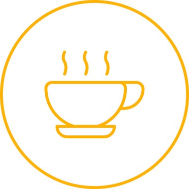 Sıcak kupa web simgesi, basit illüstrasyon 