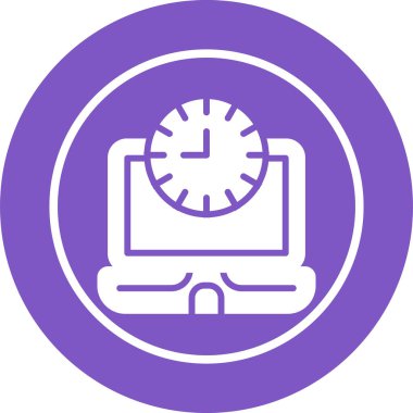 dizüstü bilgisayar simgesi, vektör illüstrasyonu basit tasarım