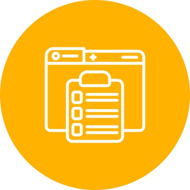 Checklist icon, vector illustration simple design