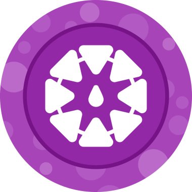 Renkli tekerlek simgesi. Parlak spektrum vektörü. Dairesel gradyan çizimi. Canlı tasarım ögesi.