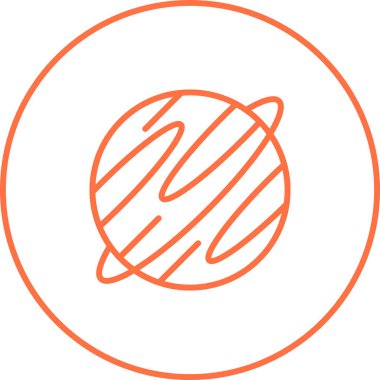 Satürn. Web simgesi basit tasarım