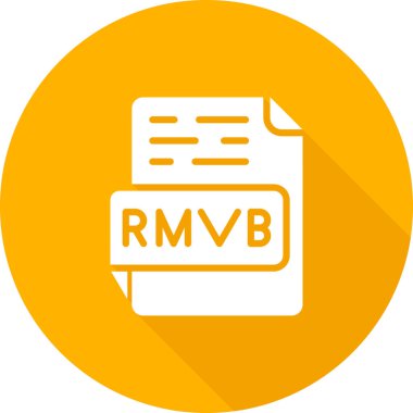 Rmvb dosya simgesi. Dosya uzantısı sembolü. Vektör illüstrasyonu