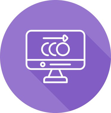 Animasyon web simgesinin vektör çizimi