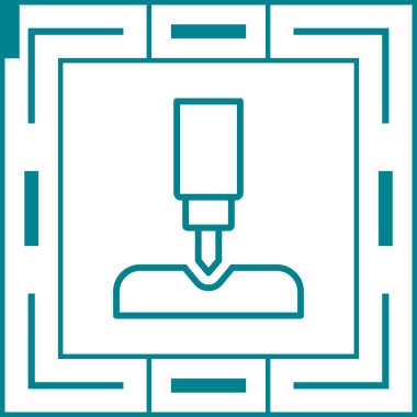 Pnömatik çekiç ağ simgesinin vektör illüstrasyonu