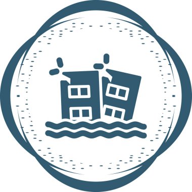 Flood simgesinin vektör illüstrasyonu