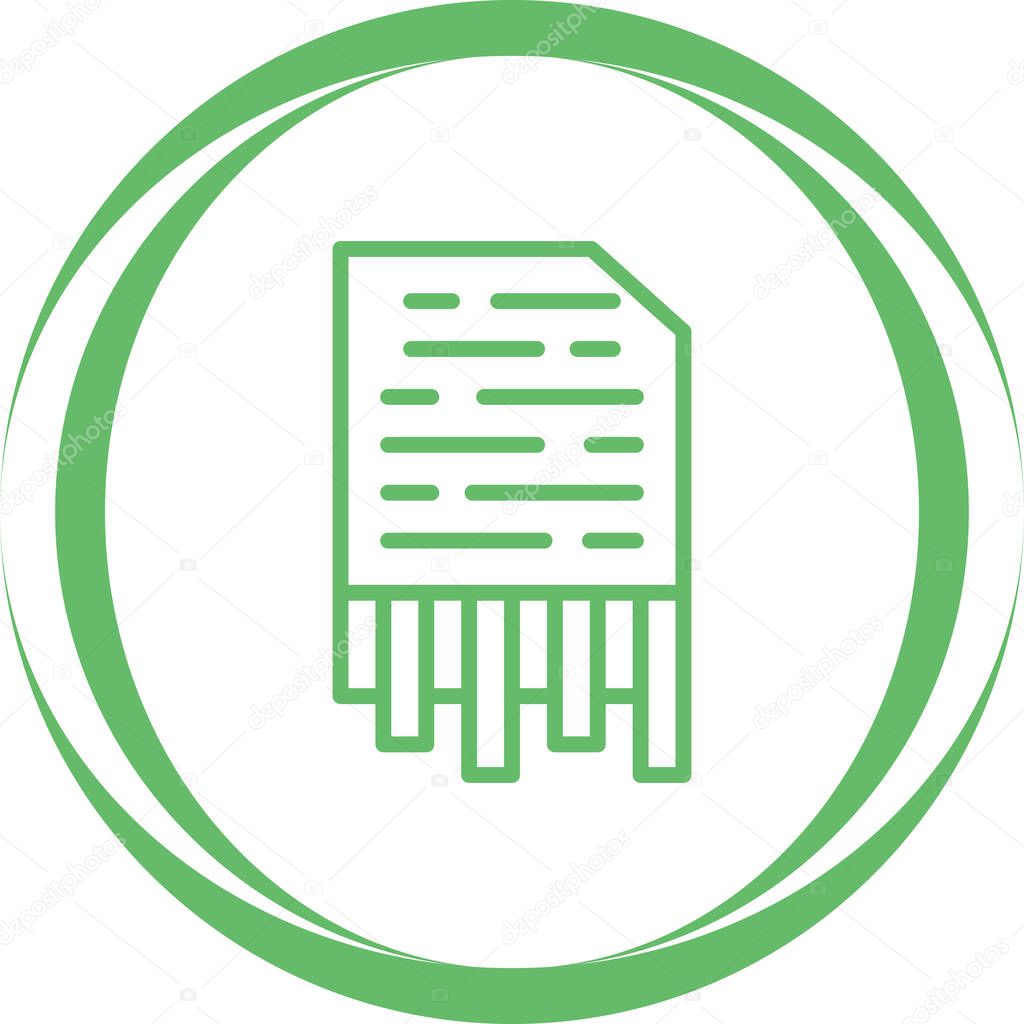 Shredding web icon, simple vector illustration