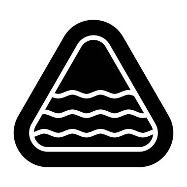 Üçgen işareti simgesi. Web basit illüstrasyonu