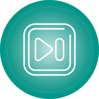 Sonraki Parça Meydanı Simgesi, basit vektör illüstrasyonu 