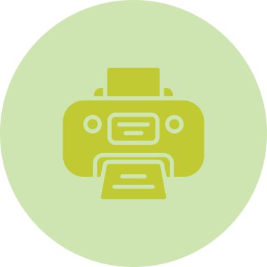 Yazıcı simgesinin vektör illüstrasyonu 