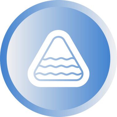 Uyarı levhası. Web simgesi vektör illüstrasyonu