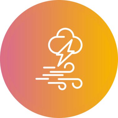 Fırtına bulutu kutsal kişilerin resmi, vektör çizim       