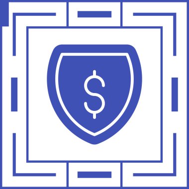 Sigorta simgesi beyaz arka plan üzerinde izole 