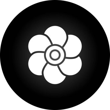 gelincik çiçek simgesi web basit illüstrasyon