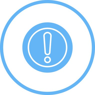 Ünlem işareti simgesi. Dikkat uyarı simgesi. Vektör illüstrasyonu