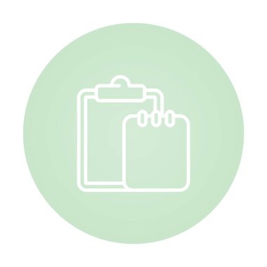 Yazı tahtası olan görev listesi. Web simgesi basit illüstrasyon