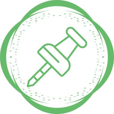 Pushpin web simgesi vektör illüstrasyonu