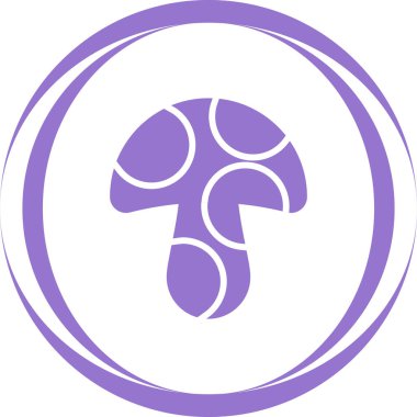 Mantar. Web simgesi basit illüstrasyon 