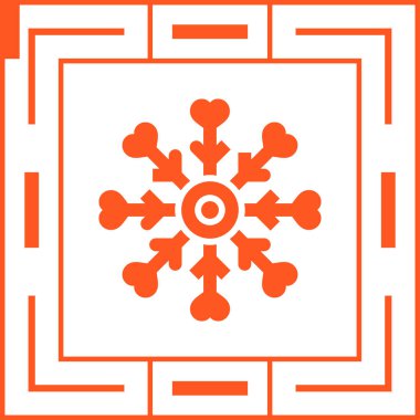 Kar Tanesi simgesi, basit web illüstrasyonu