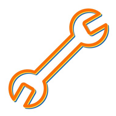 İngiliz anahtarı. Web simgesi basit illüstrasyon