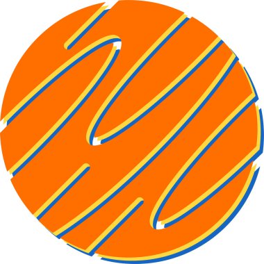 Satürn. Web simgesi basit tasarım