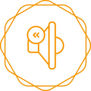 Vektör illüstrasyonu, Geri sarma düğmesi Simgesi