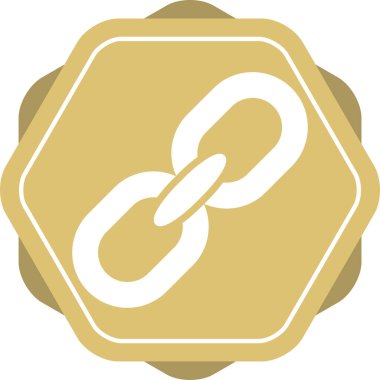 URL imza web simgesi, basit vektör illüstrasyonu