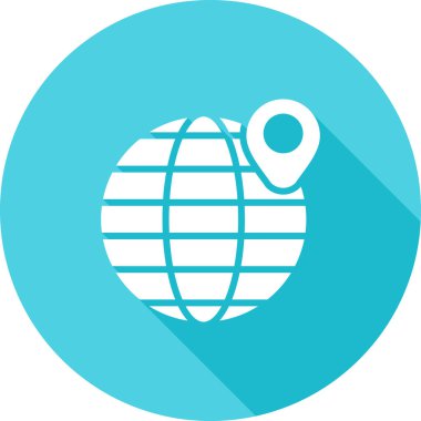 Dünya çapında. Web simgesi basit illüstrasyon