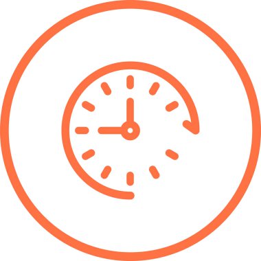 Saat simgesi vektör illüstrasyonu