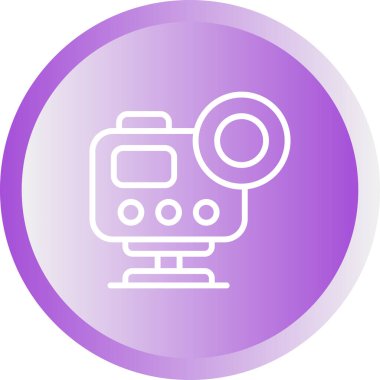 GoPro kamera. Web simgesi basit illüstrasyon
