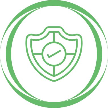 Kalkanın basit vektör simgesi, güvenlik kavramı