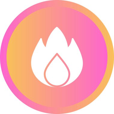 Alevler. Web simgesi basit illüstrasyon 