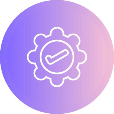 Simge vektör illüstrasyon tasarımını onayla 