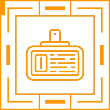 Kimlik kartı belgesi simgesi, vektör illüstrasyonu 