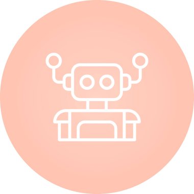 robot. Web simgesi basit illüstrasyon 