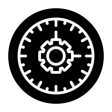 Zaman web simgesi vektör illüstrasyonu 