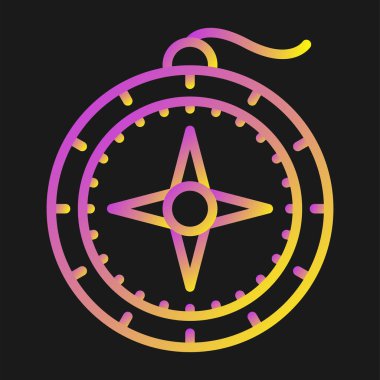 pusula simgesi web basit illüstrasyon