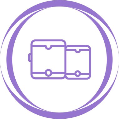 Akıllı telefon simgesi, vektör illüstrasyonlu tablet  