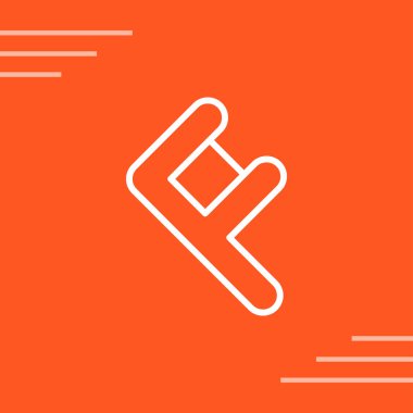 Diş ipi simgesi, basit tarzı