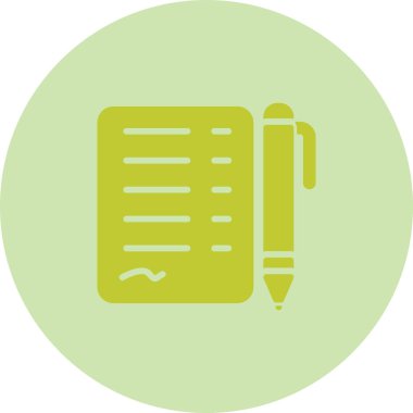 Belge İmzalı Web simgesi vektör illüstrasyonu