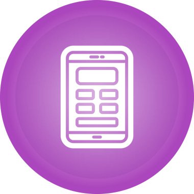 Mobil Tasarım Web simgesi, basit illüstrasyon