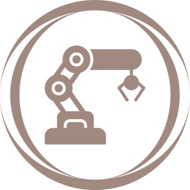 Mekanik Kol. Web simgesi basit illüstrasyon      