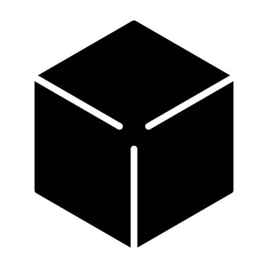 küp web simgesi vektör illüstrasyonu