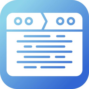 Web tarayıcı simgesi, vektör illüstrasyonu basit tasarım