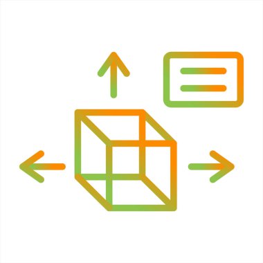 3B tasarım web simgesi, vektör illüstrasyonu