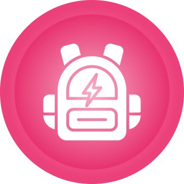 Akıllı sırt çantası. Web simgesi basit tasarım