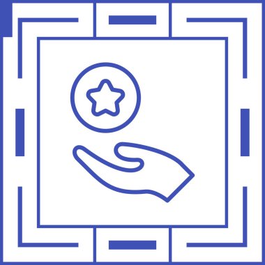 Yıldız simgesinin vektör illüstrasyonu