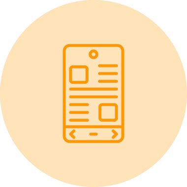 Akıllı telefon. Web simgesi basit illüstrasyon